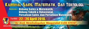 Read more about the article Pemberitahuan : Majlis Pelancaran Karnival Sains, Matematik dan Teknologi SMK Skudai 2018