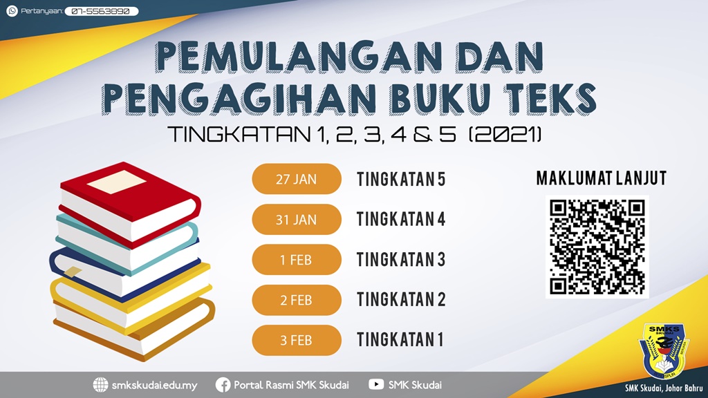 You are currently viewing Makluman Pemulangan dan Pengagihan Buku Teks Tingkatan 1, 2, 3, 4 dan 5 (2021)