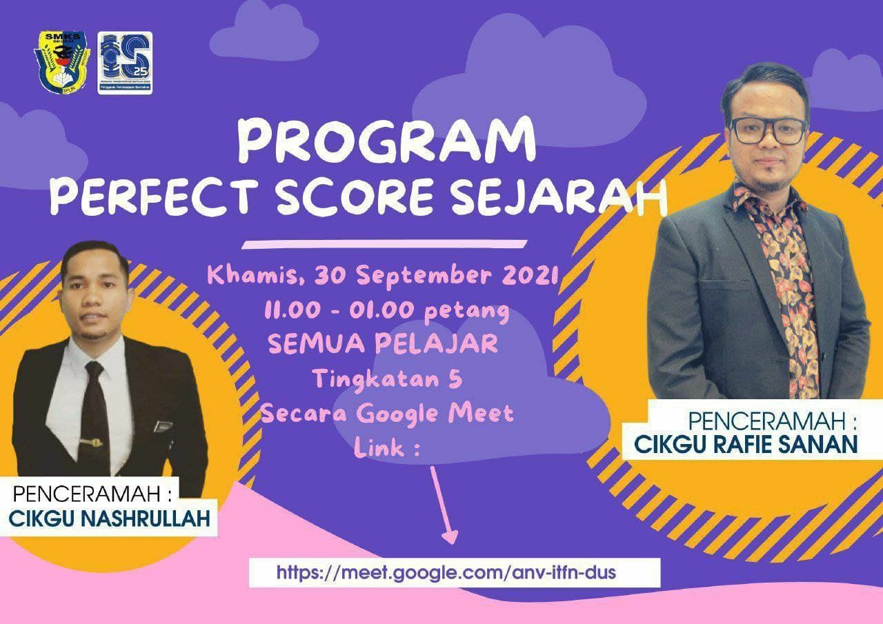 Read more about the article Makluman Program Perfect Score Sejarah