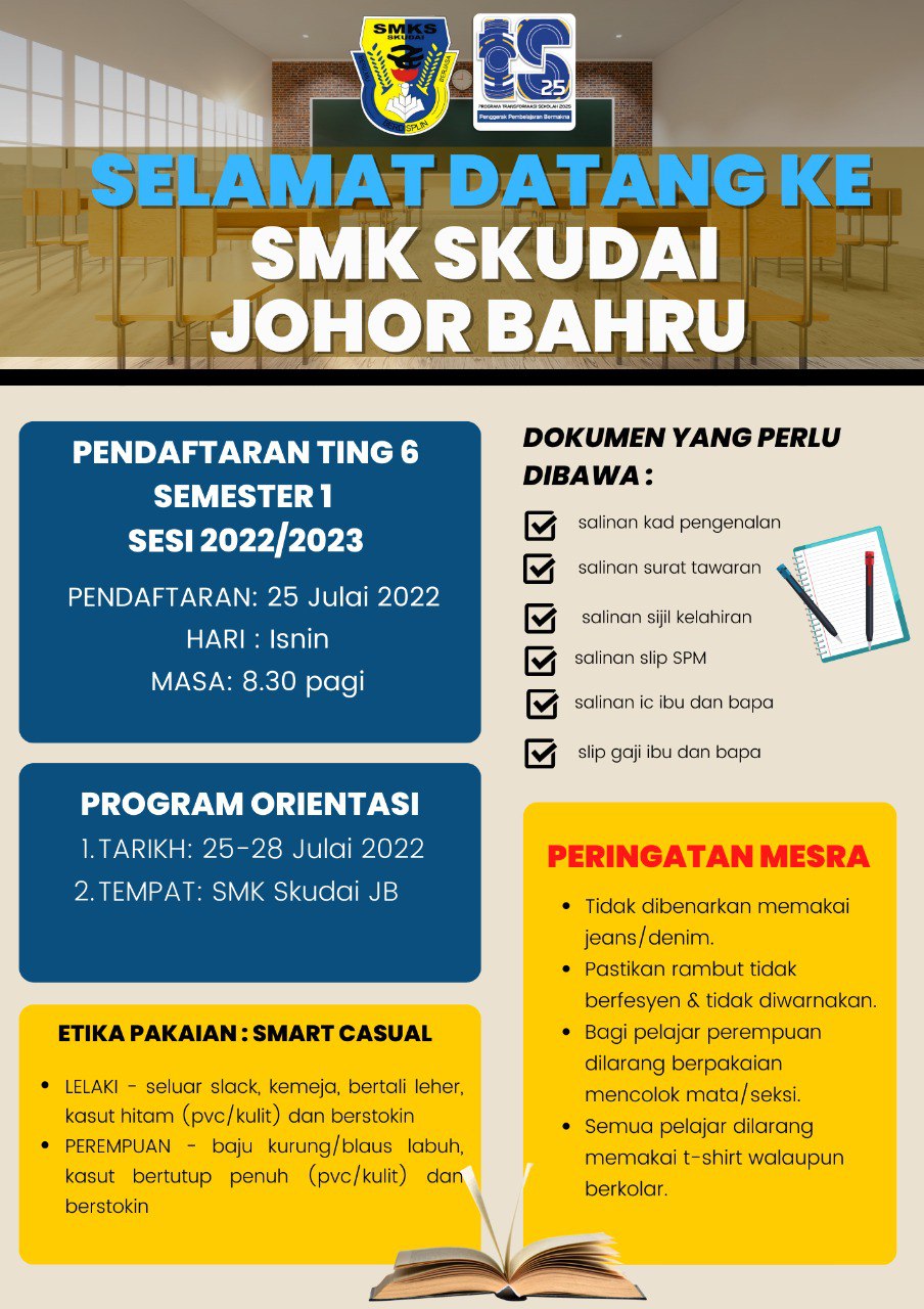 Read more about the article Pendaftaran Tingkatan 6 Semester 1 Sesi 2022/2023